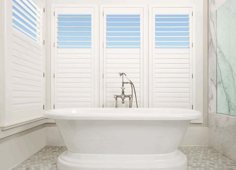 plantation shutters bathroom solutions design Hunter Douglas St Paul 55118