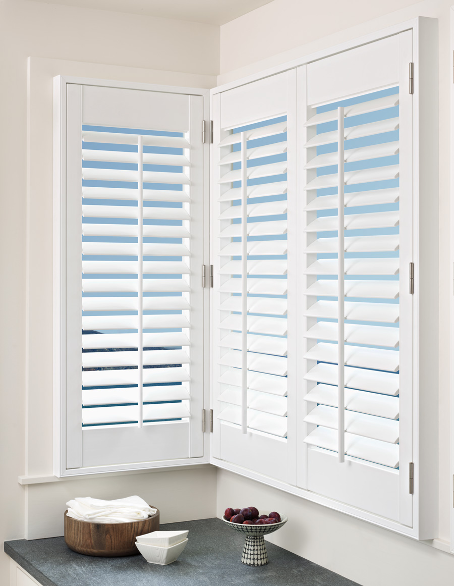 best plantation shutters corner fit from tilt pal beach Hunter Douglas St Paul 55331