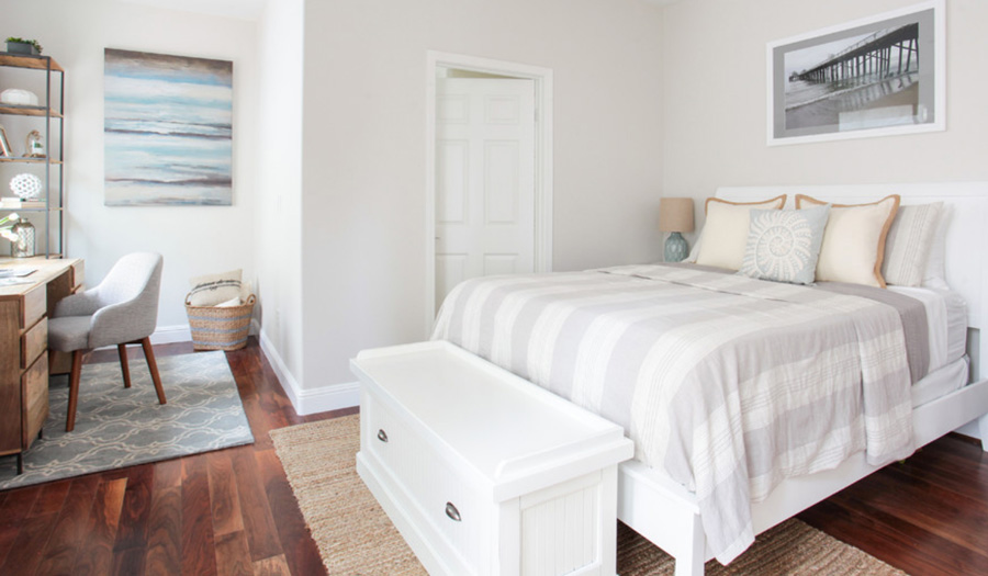 coastal bedroom summer style refresh Hunter Douglas St Paul 55331