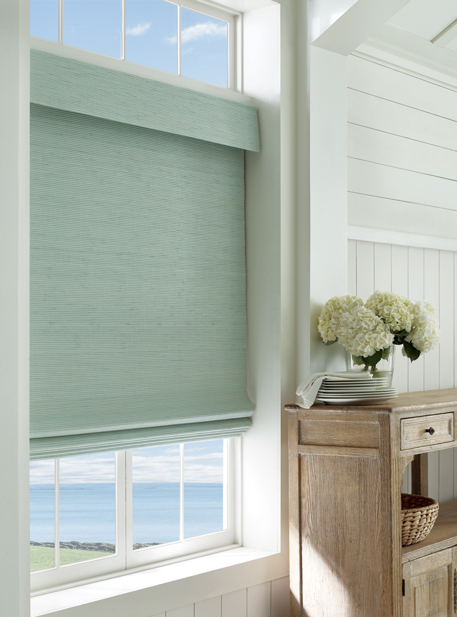 coastal decor woven wood shades Hunter Douglas St Paul 55113