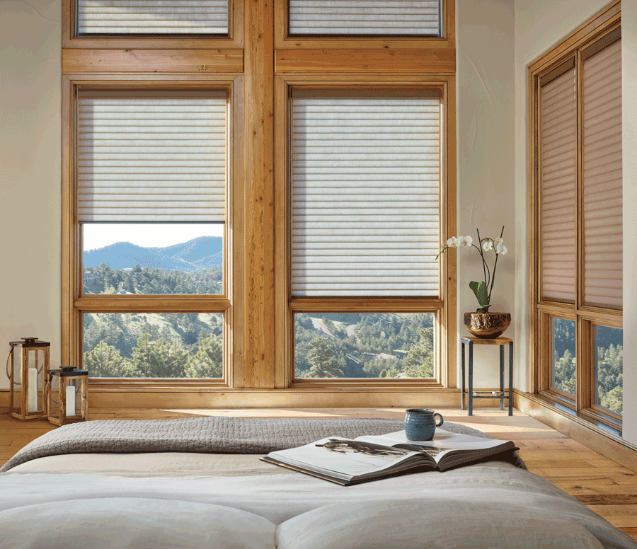 bedroom duette honeycomb shades best insulating window treatments Hunter Douglas St Paul 55113