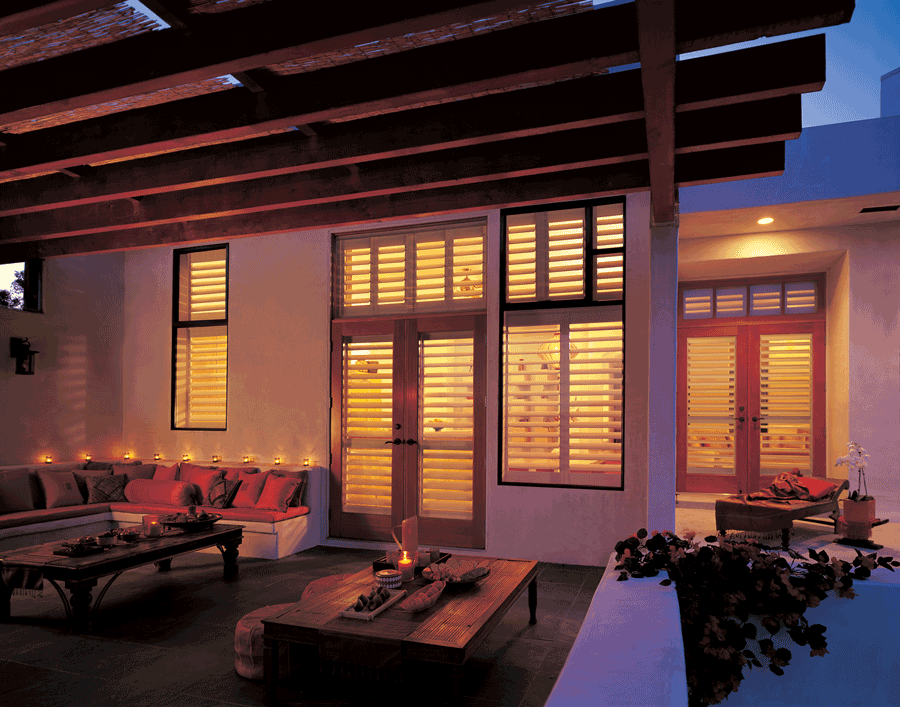 Exterior view of a Minneapolis home showcasing plantation shutters on the windows.