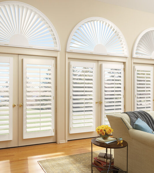 Plantation shutters on arched windows Maple Grove 55369