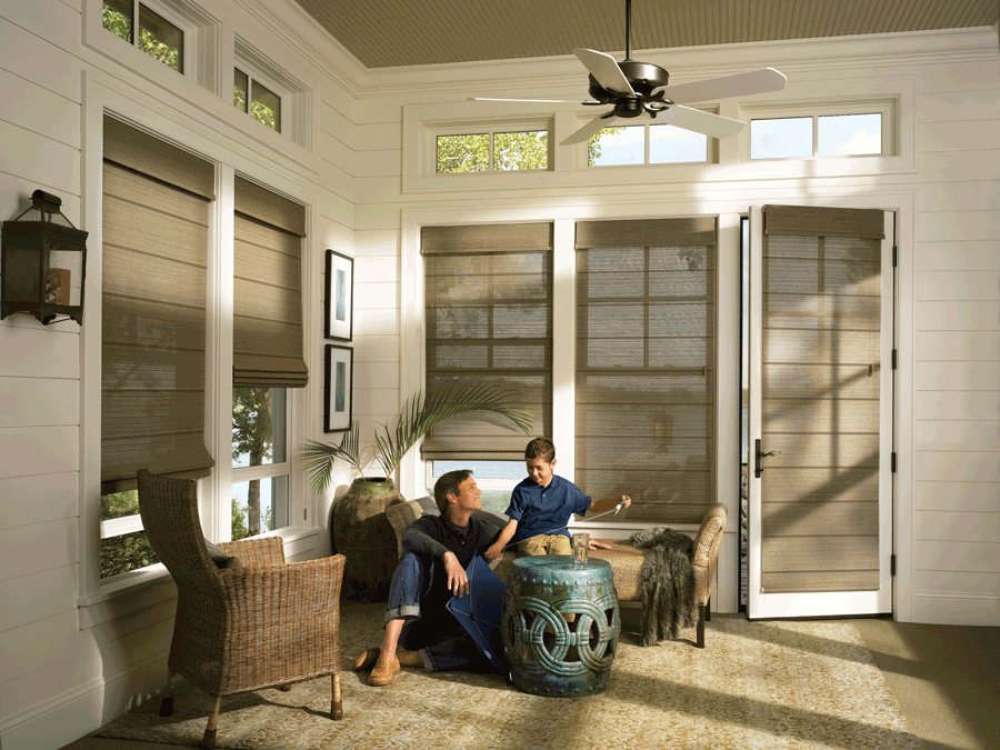 woven textures roller shades for french doors and patio doors Minneapolis MN