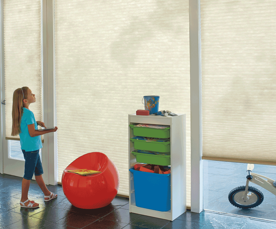 motorized blinds cordless for child safety Maple Grove MN