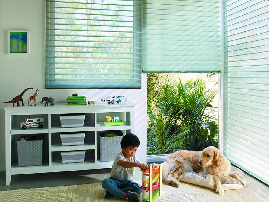 Increased safety in the playroom with cordless shades.