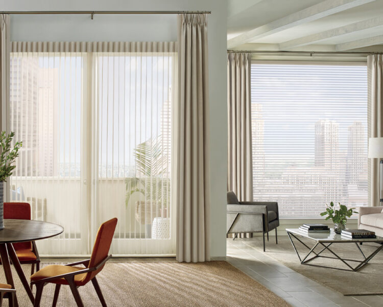 window treatments on sliding glass doors in St Paul MN