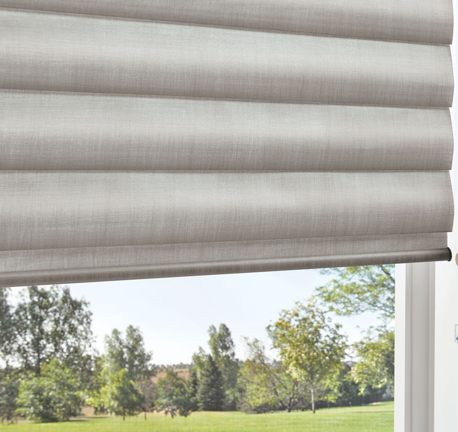 Pirouette satin shades in gray