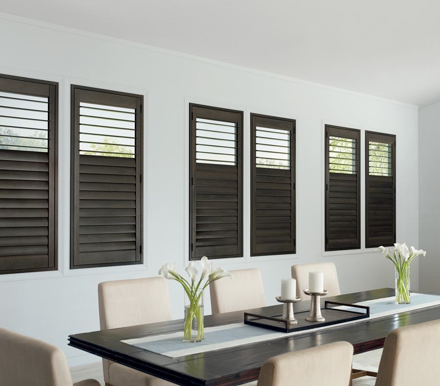 Interior shutters in dining room Minneapolis, MN