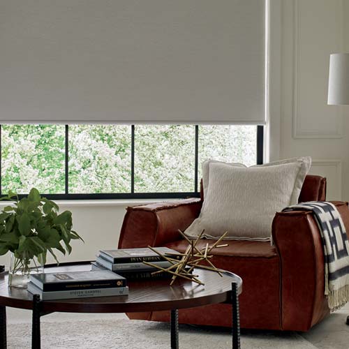 light filtering roller shades in modern San Antonio, TX home