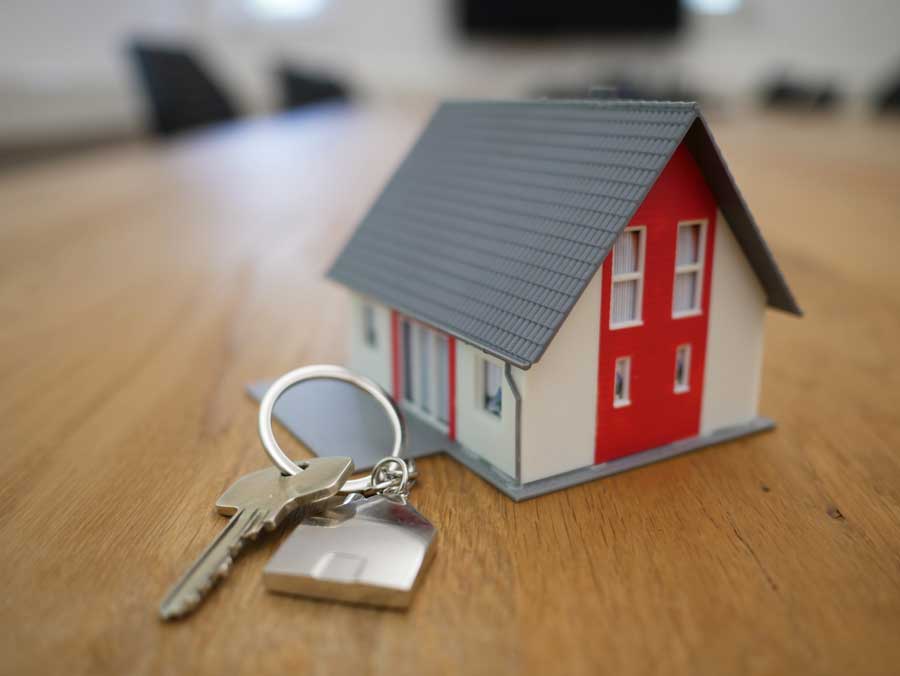 small house keychain