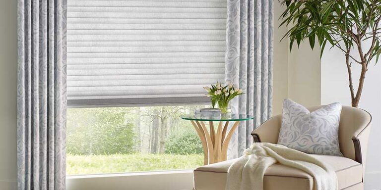 using layered fabric as custom window treatments in Little Canada, MN
