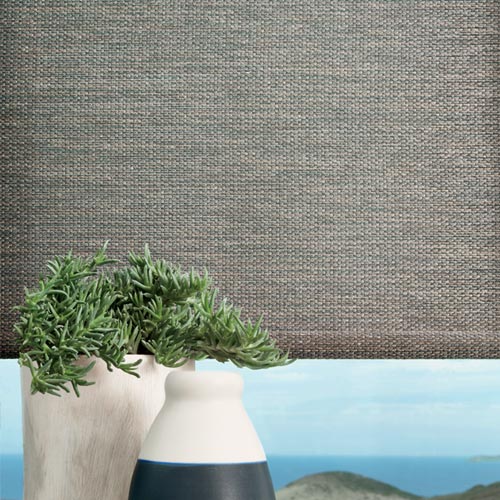 woven textures roller shades with plants