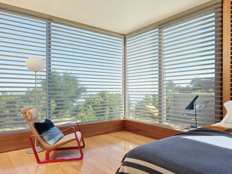 Silhouette® Windows Shades in a bedroom