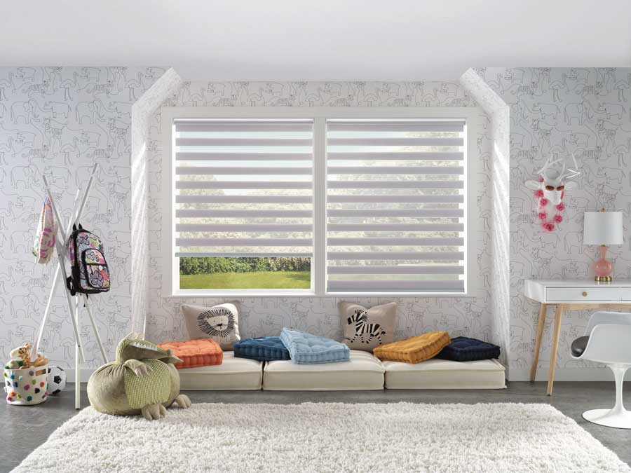 Banded shades in Minneapolis St Paul home