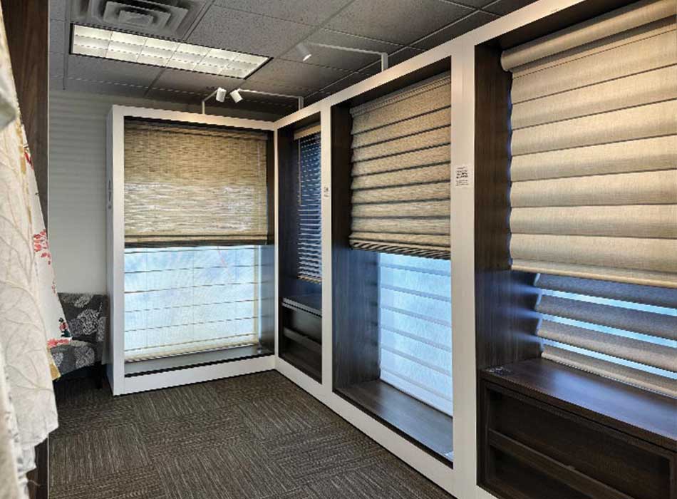 interior showroom of aero drapery and blind