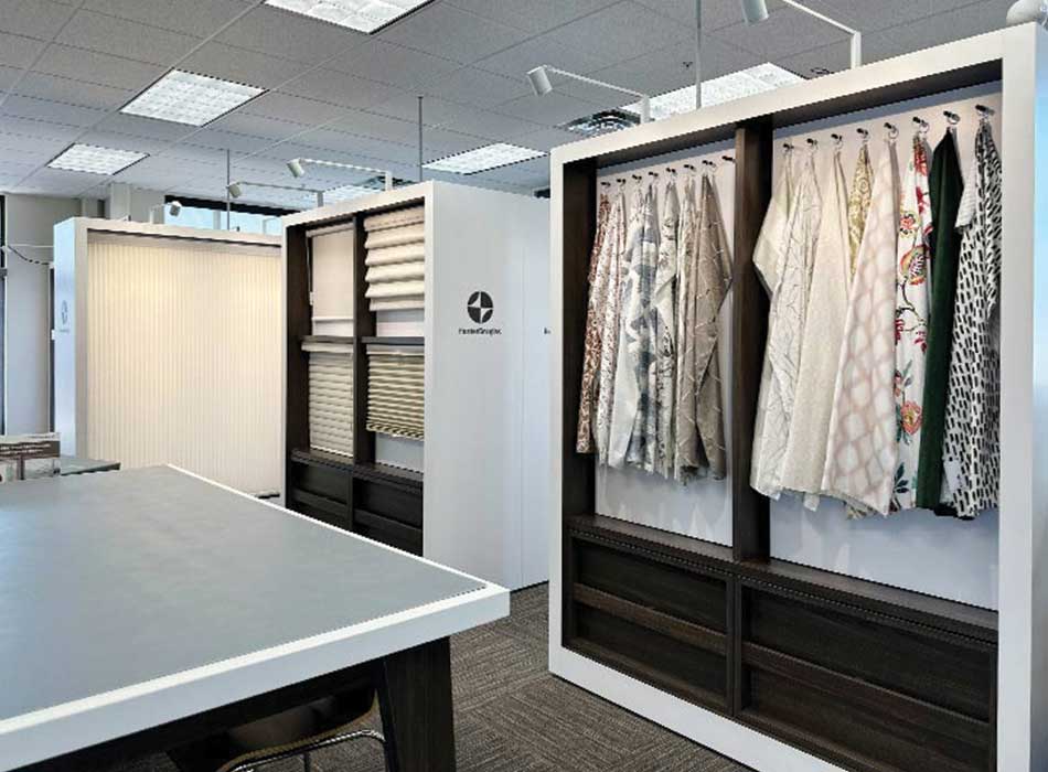 interior showroom in maple grove aero drapery and blind