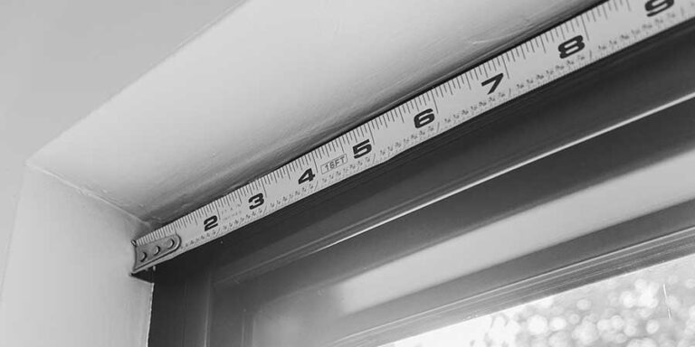 measuring window top aero drapery and blinds
