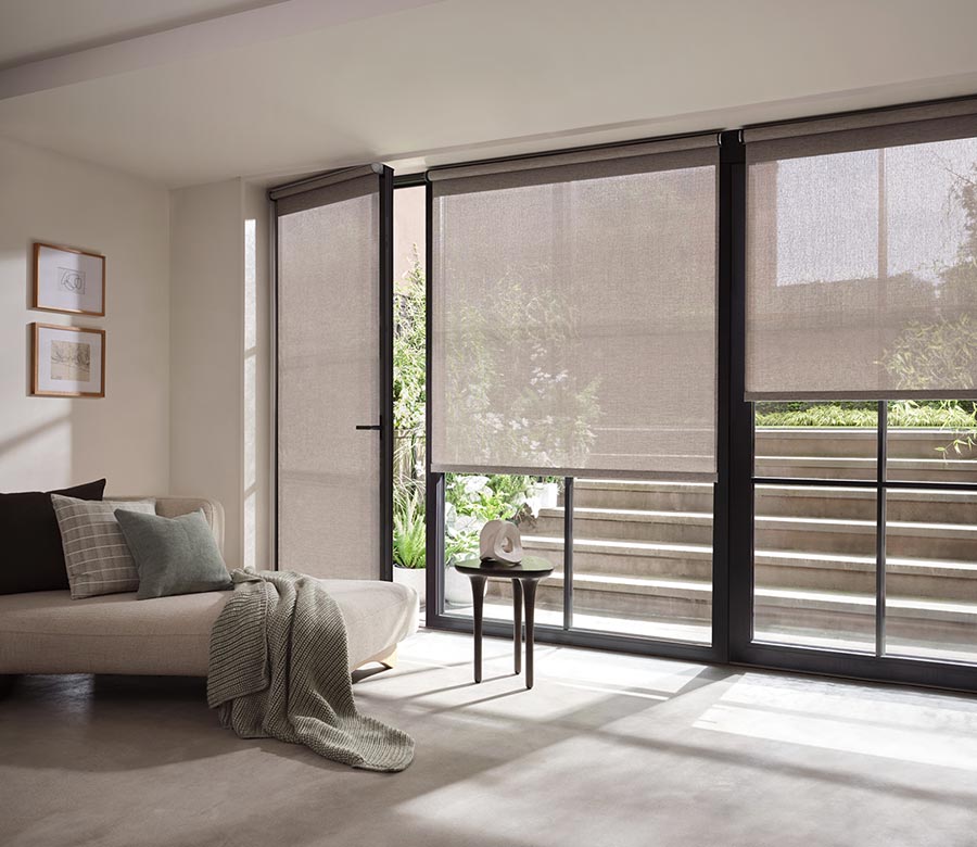 screen shades for large windows and sliding doors